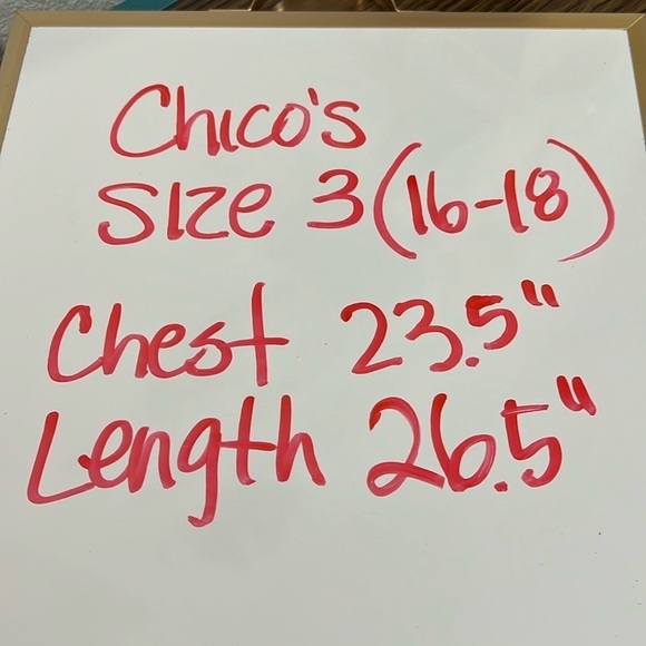 Chico's Linen No Iron Tropical Print Quarter Sleeve Blouse Size 3(16-18) - Picture 2 of 9